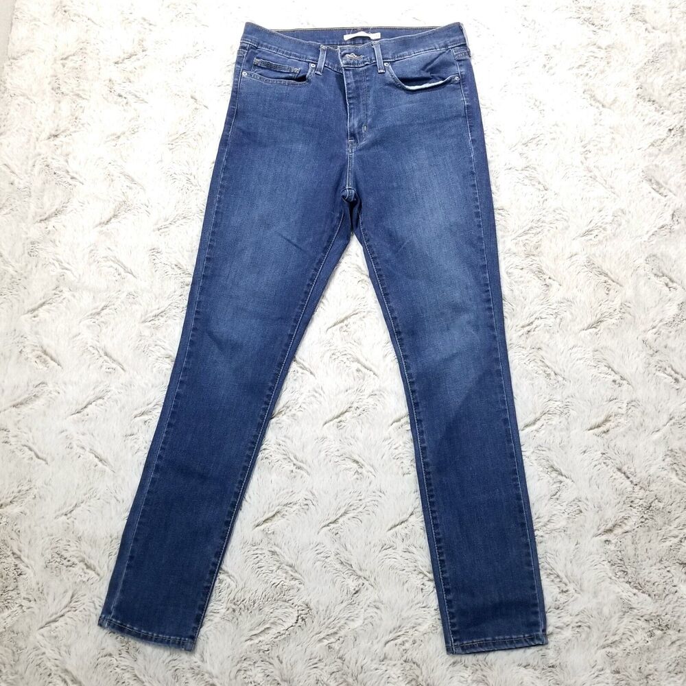 Levis Womens Jeans 31×30 Blue Slimming Skinny Dark Wash Denim